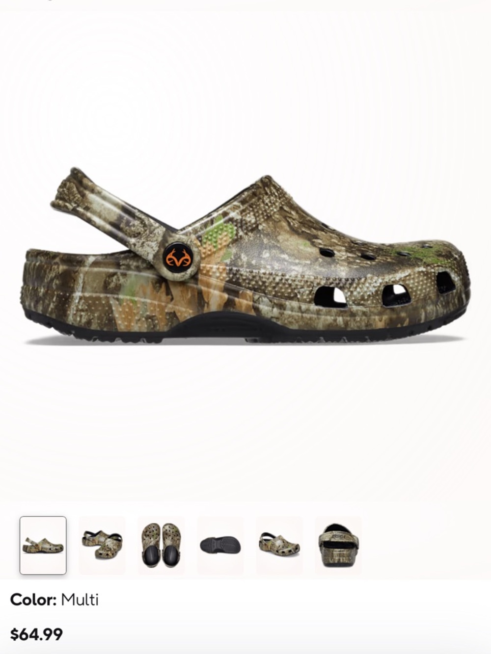 CROCS Classic Clog in Multi Camo Green/Brown